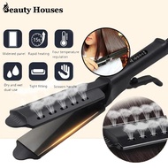 Beauty Houses Hair Straightener Steam Flat Iron Thermostatic Hair Straightener Tourmaline Ceramic Flat Iron