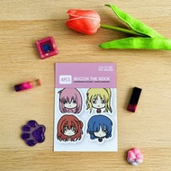 Bocchi the Rock Sticker Set | Vinyl | Matte Laminated | Waterproof | Fan art by Katlitian
