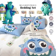 3D ears design cartoon quilt cover set Zootopia/Monsters University bedding sheet 3/4in1 bed set lov