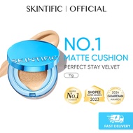 [Best Seller]  SKINTIFIC Perfect Stay Velvet Matte Cushion 氣墊粉底 11ml-Full Coverage,12H OIL CONTROLS 