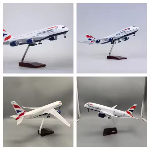 1:150 Scale 747 A380 B777 A350 b787 British Airways Plane Model 47cm B747 Diecast Airplanes with Lan