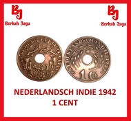 Uang Kuno Coin Nederlandsch Indie 1942 Indonesia 1 Cen Koin Kuno