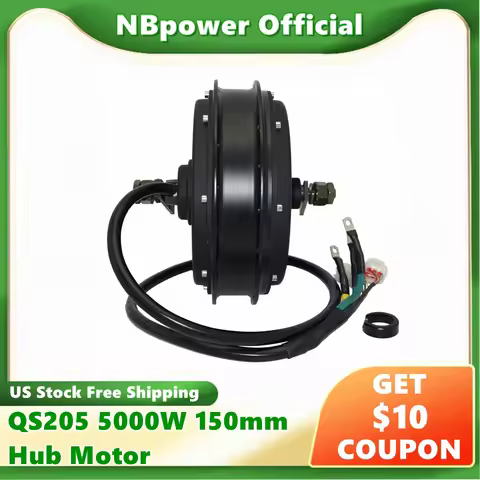 US Stock NBP/QS205 50H 5000W v3 Motor Bicycle Spoke Motor Hub Motor 48V-96V 3T/4T/3.5T/5T Ebike BLDC
