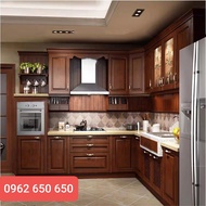 Tủ bếp gỗ tự nhiên [ thiết kế gữi mẫu tủ bếp ] Làm tủ bếp tại Hồ  Chí Minh # Nội Thất Lan Việt 146 Q