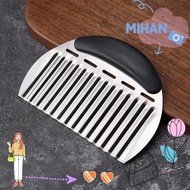 MIHAN Potato Slicer, with Handle Stainless Steel Potato Cutter, Chopping Tools Heavy Duty Wavy Veget