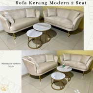 Set Sofa Kerang Modern + Meja Marmer