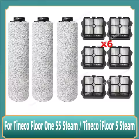 Compatible For ( Tineco Floor One S5 Steam / Tineco iFloor 5 Steam ) Parts Main Roller Brush Hepa Fi