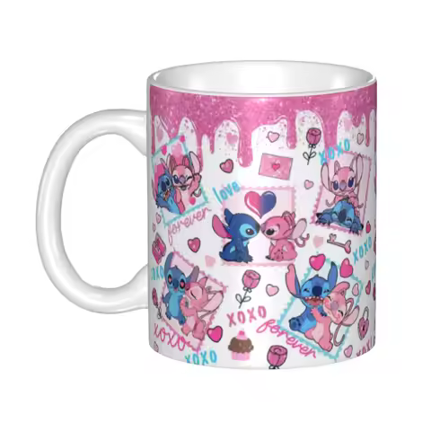 Customized Stitch Cartoon Anime Manga Mug DIY Ceramic Tea Milk Coffee Cup