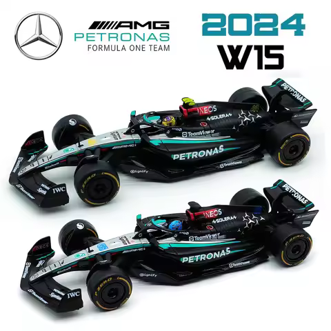 Bburago 1:43 Mercedes AMG W15 W14 E Performance #44 Static Simulation Diecast Alloy Model F1 Racing 