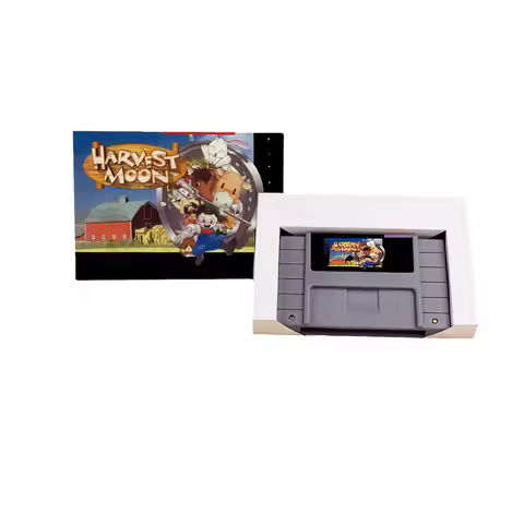 Harvest Moon RPG game Card for SNES EUR PAL USA NTSC 16bit Game Consoles with Retail Box Cartridge