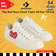 Converse play Red Heart Chuck Taylor All Star '70 Low white  รองเท้าผ้าใบคอนเวิร์ส Play สีขาว  Unisex