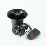 12V 100W Mulut Bulat Tanduk Siren Tujuh Nada Kereta Motosikal Diubahsuai Tanduk Penggera dengan Pera