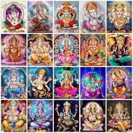 High-Definition Sacred Ganesha Canvas Painting Decoration Ganesha Guardian Canvas Painting Living Ro