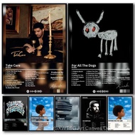 Rap D_Drake Singer Cool Painting Calligraphy Linen Canvas Poster Wall Prints for Living Room Bedroom