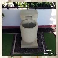 Air Mancur Minimalis Putih Teraso | Air Mancur Hiasan Taman Rumah