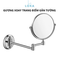 Shaving Makeup Mirror Wall Mounted Mirror Wall Stickers High-End Hotel Double-Sided Enlargement Mirror