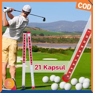 21 Capsule Ball Picker Golf Retriever Tube Ball Picker Transparent Plastic Golf Ball Picker Tube