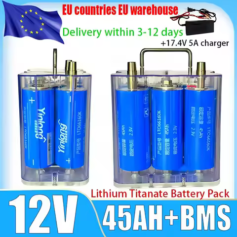 Yinlong Lithium Titanate Battery Pack 12V 45Ah 40Ah LTO 6616010C High-Power Built-In BMS Car Audio R