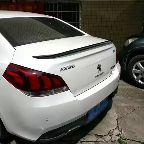For Peugeot 508 2011--2017 Year Spoiler Sport ABS Plastic Rear Trunk Wing Car Body Kit Accessories
