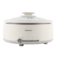 DAEWOO DYHG-4033 多功能煮食鍋 - 白色 | 適合4-6人家庭 | 輕端起易清洗 | 可視化玻璃鍋蓋