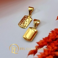Rectangle Diacut Pendant | 18k Gold Pendant | 10mm | Open Back