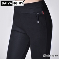 Plus Size M-4XL Long Legging Pants Women Korean Style Casual Vintage Black High Waist Slimming Tight