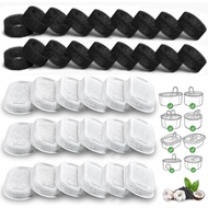 Cat Water Fountain Filter Replacement 3-Layer Coconut Activated Carbon Ion Resin Compatible 2L/3L/3.