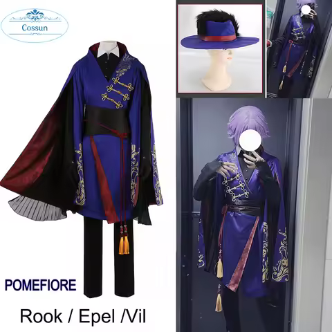 [Customized] POMEFIORE Rook / Epel / Vil Cosplay Costume Twisted Wonderland Halloween Game Coat Pant