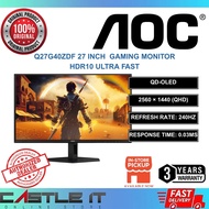 AOC Q27G40ZDF 27 Inch QD OLED QHD 240Hz Gaming Monitor HDR10 Ultra Fast