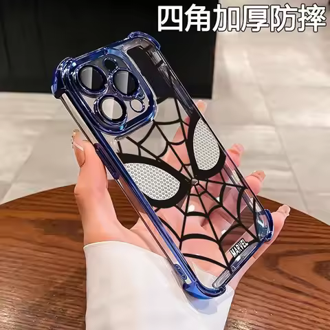 Spider Man Electroplate Shockproof Clear Phone Case for Motorola Moto G84 G82 G04S G14 G24 G54 G34 G