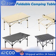 【ZOF1】Compact Aluminum Egg Roll Table - Easy-to-Carry Foldable Camping Table for Outdoor BBQ, Hiking