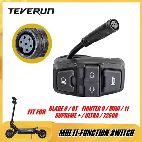 Multi-Function Switch for TEVERUN All Series Electric Scooter FIGHTER Q MINI 11 11+ SUPREME ULTRA PL