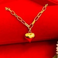 KG  EMAS KOREA/BANGKOK SADUR 24K GELANG TANGAN PAPER CLIP LOVE/FREE COP 916/FAST SHIPPING