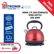 SONA 1.7L 304 Stainless-Steel Kettle SSK 5099