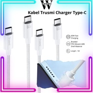 Trusmi CA55-03 Type-C to Type-C 60W Fast Charging Power Delivery Heat Resistant Charger Cable