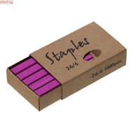 SFBSF 1000Pcs Staples per Pack Colored Staples, Metal 1/4 Inch 26/6 Standard Staples, Home 6 Colors 