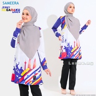 Sameera Jersey NEGARAKU Women White Baju Merdeka Muslimah 2023 Budak Lelaki Perempuan Dewasa Baju Mu