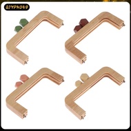 [qjypno49] Purse Frame Wooden Bag Making Accessories DIY Handle Clasp Set Purse Supplies for Crochet