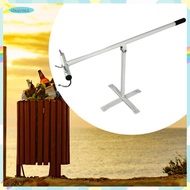 [izmbprke] Manual Trash Compactor Tool Household Long Handle Wheel Bins Hand Tool Waste Bin