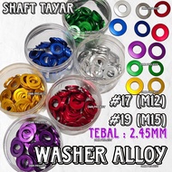 [1 PCS 🔘] WASHER ALLOY UNIVERSAL WASHER NUT FLAT ALLOY DAMPER/WASHER COLOUR