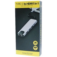 Type-C to Lan Port RJ45 + HDMI + USB3.0 x2 + PD - S3202
