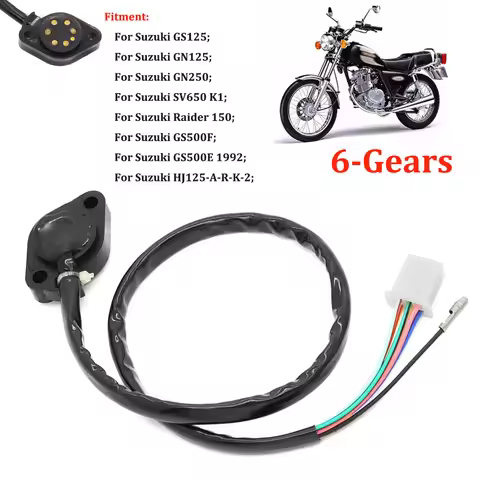 Motorcycle Gear Shift Position Indicator 6-Gears Sensor For Suzuki GS125 GN125 GN250 GS500E SV650 K1
