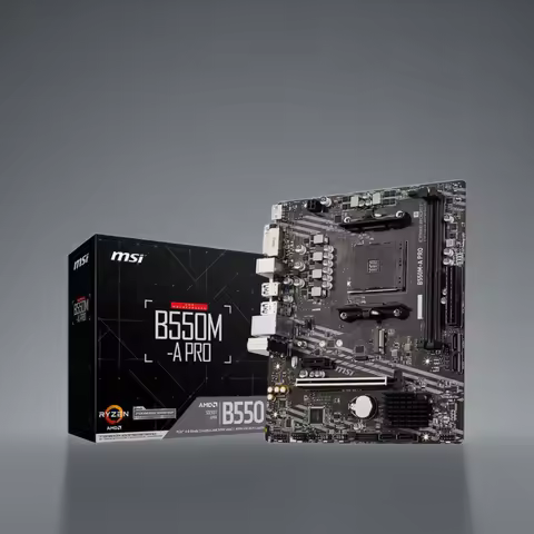 MSI B550M-A PRO AMD Gaming Motherboard AM4 DDR4 M.2 Supports Ryzen CPU R3 R5 R7 5000&3000 Series Des