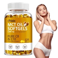 Pure MCT Oil Capsules (30/60/120 Softgels | 3000 mg) Ketogenic Supplement with Unrefined Coconut - C
