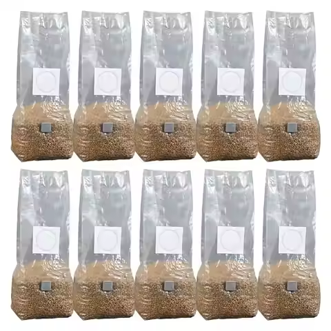 50pcs High Quality PP Mushroom Planting Bag 0.2um Filter Clear Mushroom Spawn Grow Bag Tissue Cultur