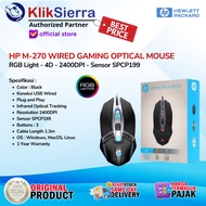 Gaming Mouse hp M270 2400DPI RGB Macro Programmable