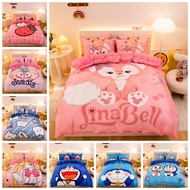 Duvet Cover Velvet Thicken Cartoon Duvet Cover Doraemon Lotso Soft Comforter Cover Kids Single Queen