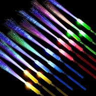 Zhanmai 24 Pieces Upgraded Glow Fiber Wands Sticks K-pop Concert LED Light Fiber Optic Wands LED Fla