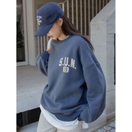 SUN 19 KOREAN CREWNECK RIB RUBBER SWEATER