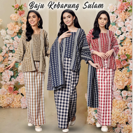 Baju Kurung Kebaya BAJU KURUNG MODEN KAIN LIPAT BATIK Ironless Muslimah Suit Raya Set 2024 Warda Tig